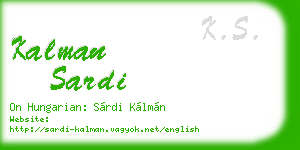 kalman sardi business card
